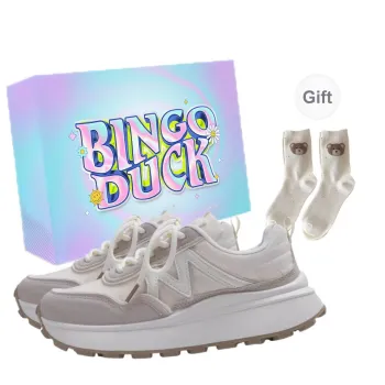 BINGO DUCK Lightweight Cushioning Coverage Low Top Chunky Sneakers Women's