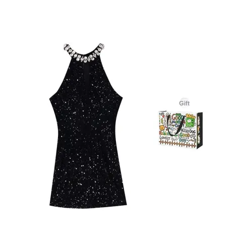 BVODE Без рукавов Платье Женское Черное