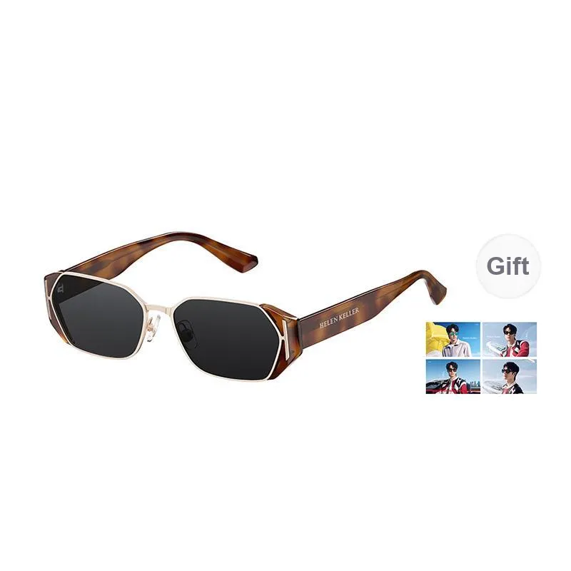 HELEN KELLER Plate Frame Irregular Shape Sunglasses Unisex-0