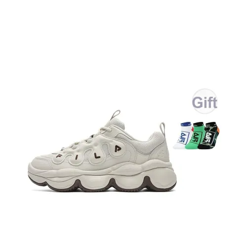 FILA PEASE Износостойкий и Легкий Низкий Топ Повседневная Обувь Мужская Белый Серый