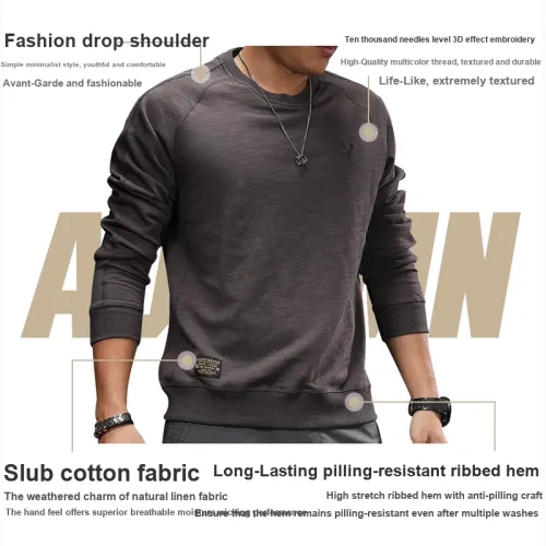 Seasonal Words Sweatshirt Men's Gray