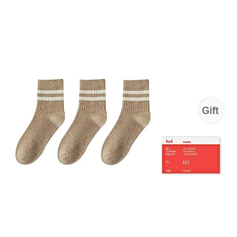 MIIOW Mid Calf Socks Women's 3 Pack-20