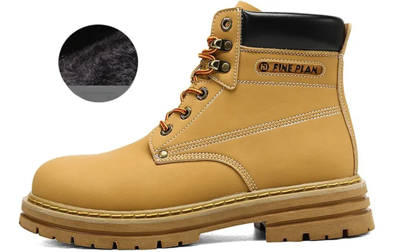 FINEPLAN Big Yellow Boots Short Martin Boot Unisex-5
