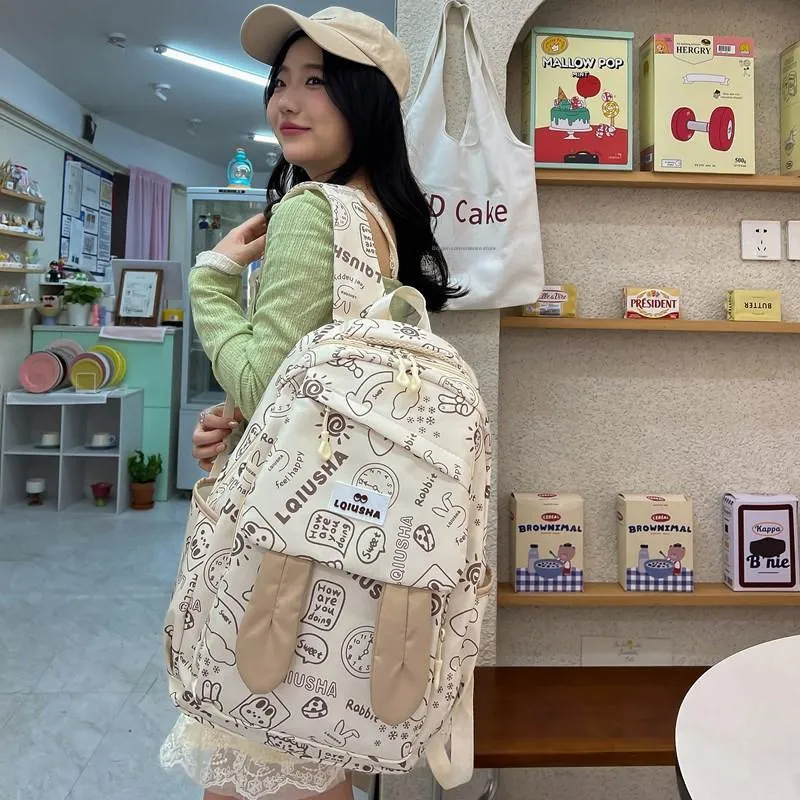 KAMLUI Nylon Backpack Unisex Multicolor-20