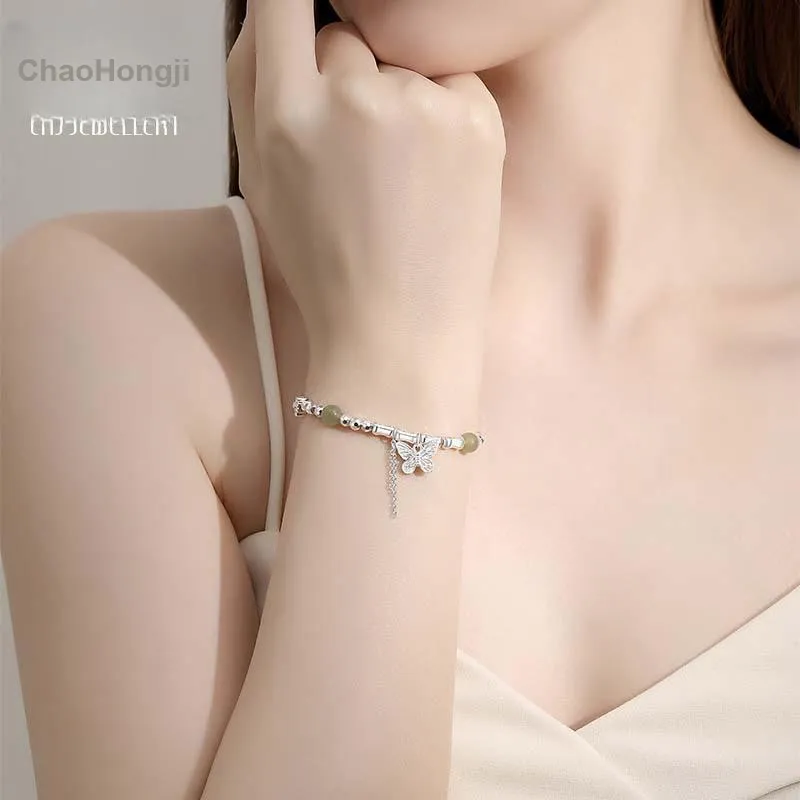 CHAOHONGJI Sterling Silver 990 Bracelets Women's-4