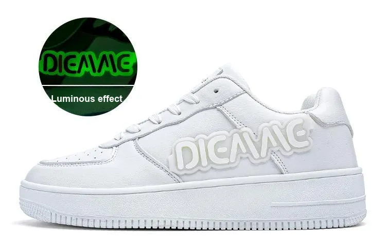 DIEMME Glow In The Dark Slip Resistant Cushioning Abrasion Resistant Low Top Skateboard Shoes Unisex