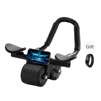 SMVP Abdominal Roller Fitness Equipment Automatic Rebound Tummy Tucking Magic Household Ab Roller