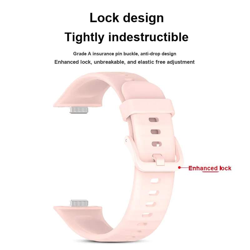Bastion Huawei Compatibility Watch Band 150 240mm Silicone Material-4