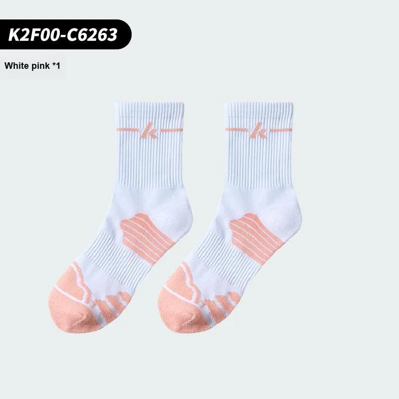 Kawasaki Feitian Series Mid Calf Socks Women's Pink/Purple/Cyan-1