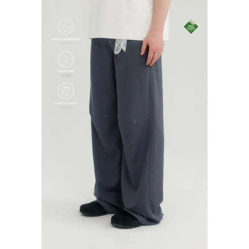 MYSAMESAME Casual Pants Unisex Dark Gray-6