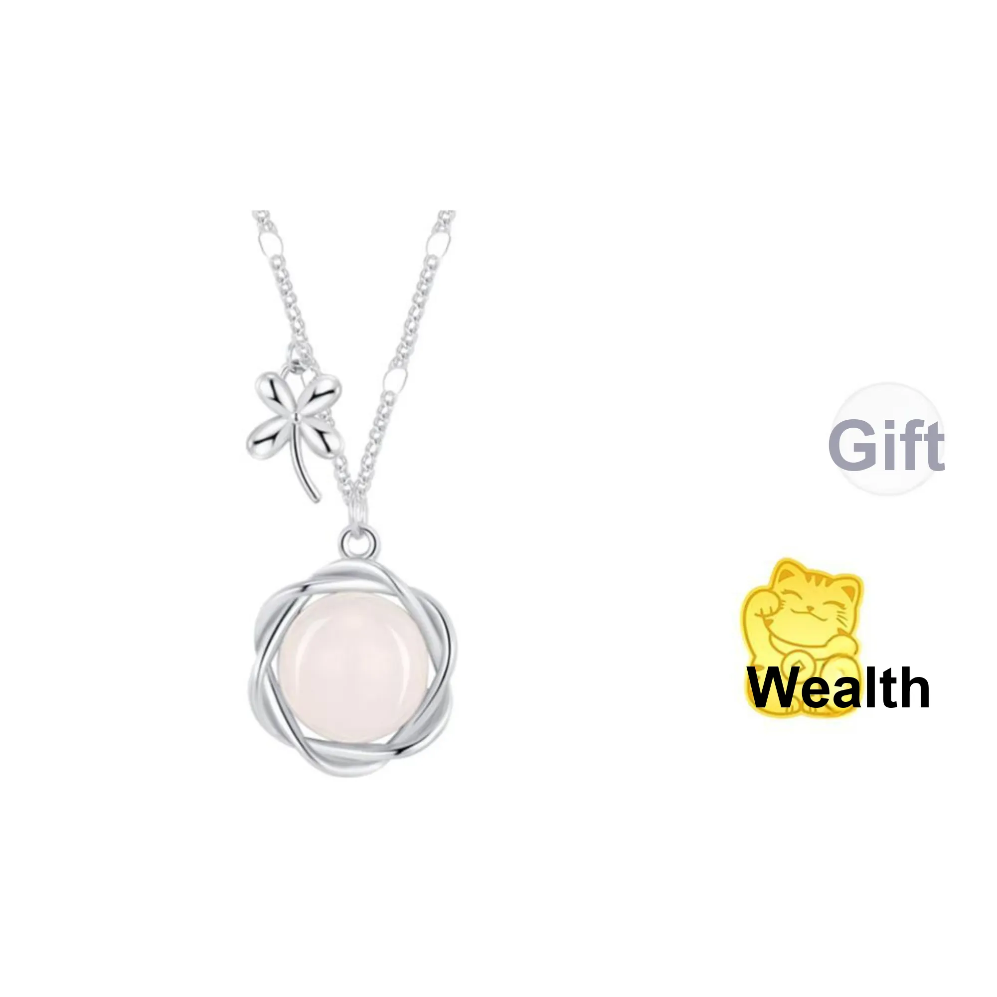 CHINA GOLD Chalcedony Jade Necklaces Women's
