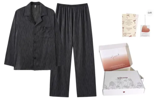 WANANNI Pajama Set Men's Shopping Bag/Box Black