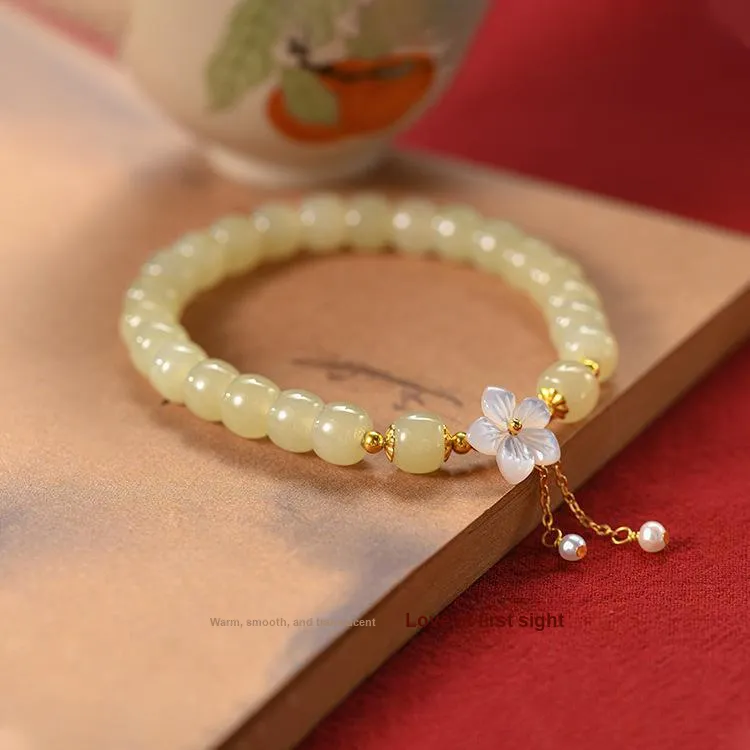 WEITIANXUAN Bracelets Pale Greenish White Jade Women's-3