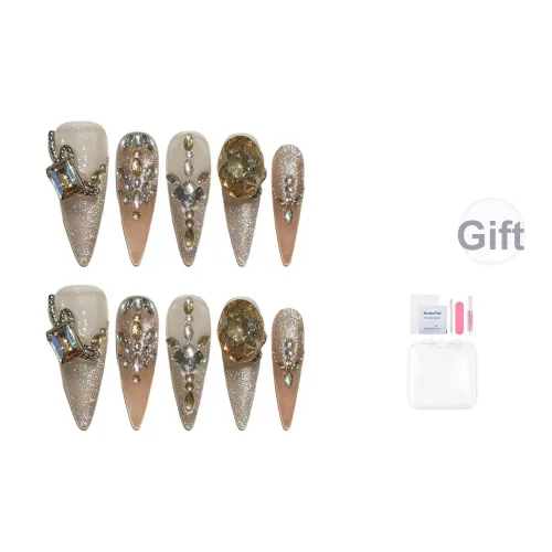 Fanze Осень и зима Premium Luxury Шампанское Ромб Кошачий глаз Изящный Tapered Rectangle Шампанское золото Smudge 30MM