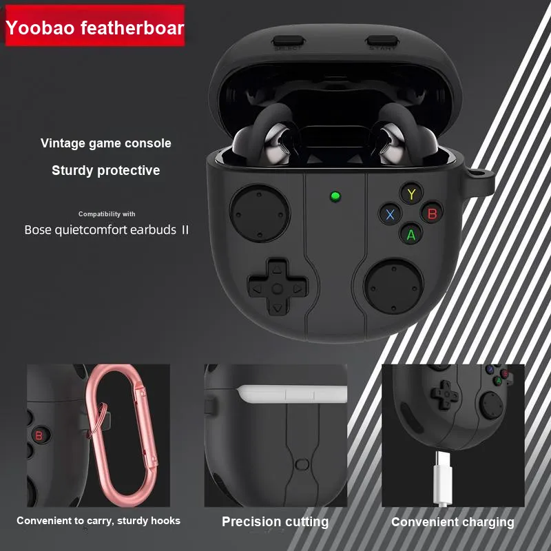 Yoobao Compatibility Great Shark Bose2 TPU Protective Cover Silicone With Hooks Headphone Cases-4