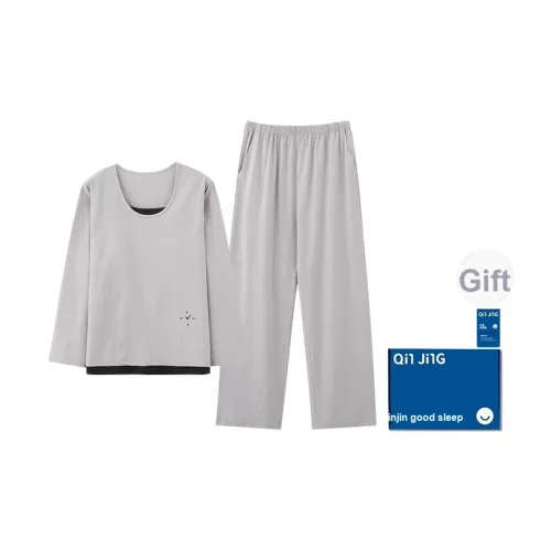 Qin Jing Пижамный комплект для женщин набор в подарочной коробке светло-серый