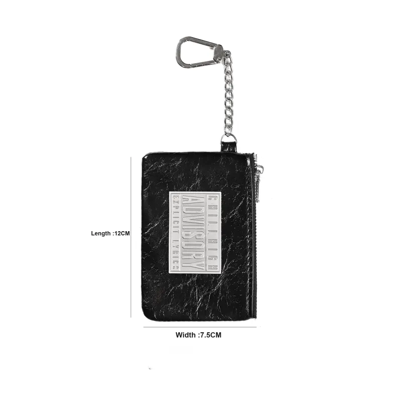 ChillHigh PU Coin Purse Unisex Black-1