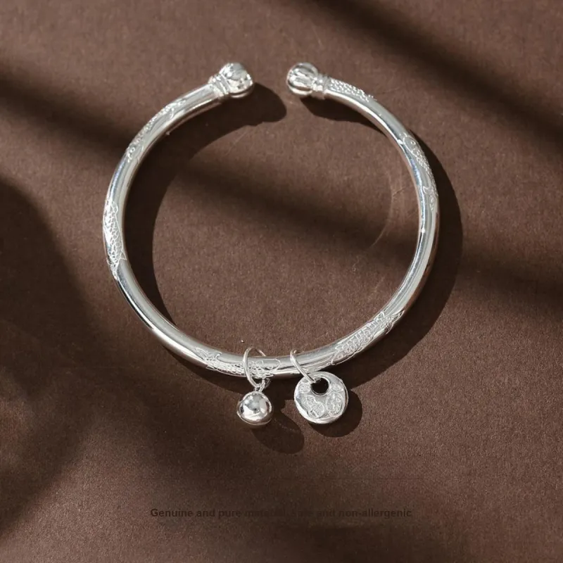 KINGFOCUS Sterling Silver Bangles Women's-4