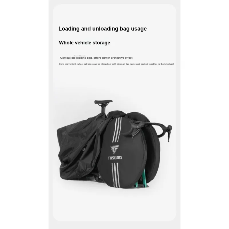 TOSUOD Cycling Gear Wheel Bags Unisex Polyester Black-1