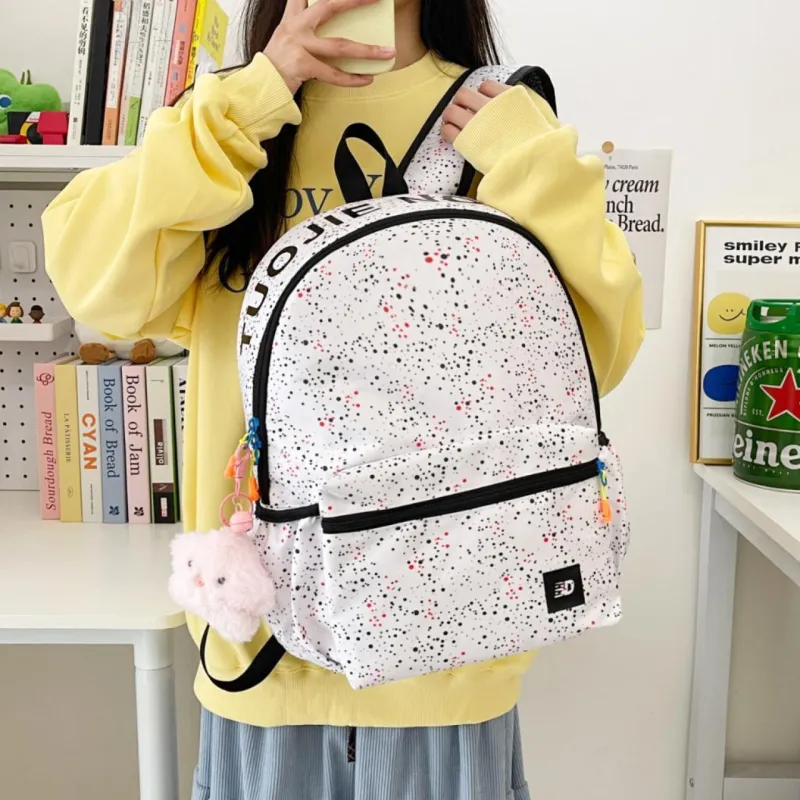 URBAN FOREST Nylon Backpack Unisex White/Black-1