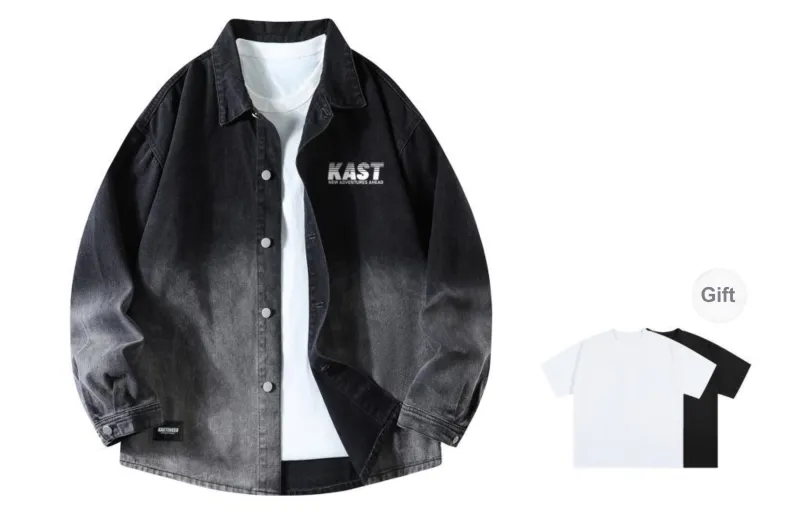 Kastinger Shirt Unisex Black, Comes With Short Sleeved Shirt And T Shirt-0