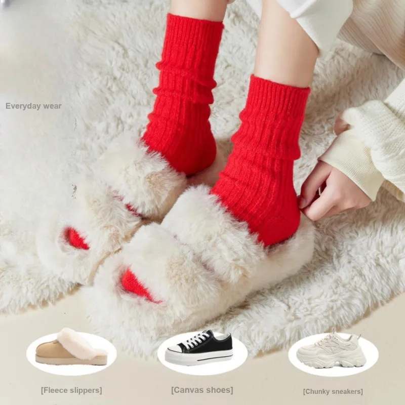 MIIOW Mid Calf Socks Women's 4 Pack-4