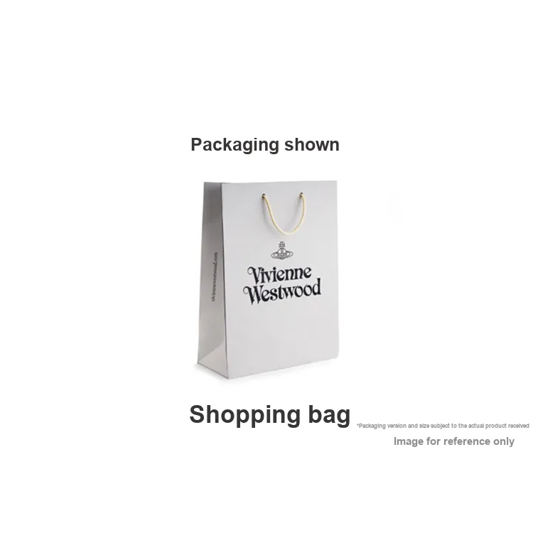Vivienne Westwood Carrie Cow Leather Shoulder Bag Women's Gray & Black-6