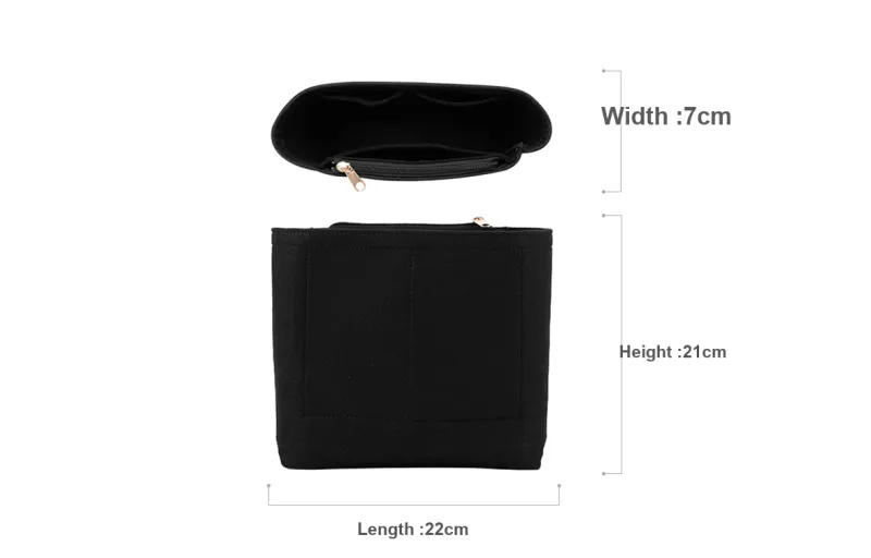 Lan Bao Fan Felt Liner Bag For Storage & Organization Lining Bag Transformation Unisex Black-2