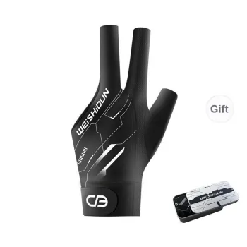 Weston Billiards Three Finger Gloves Unisex Black