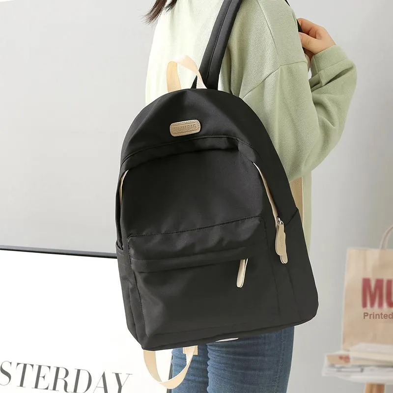 KAMLUI Nylon Backpack Unisex Black/White/Gray/Purple/Blue-9