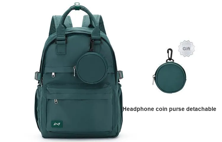 KEYSTREET Fabric Carry Backpack Regular Unisex Black/Mint Green/Khaki/Peacock Blue-22