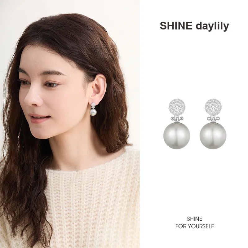 SHINE S925 Silver Earrings Women's-5
