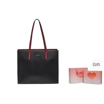 Marino Orlandi Synthetic Leather Tote Handbag Shoulder Bag Large Size Women's Black Red/Gray White Black