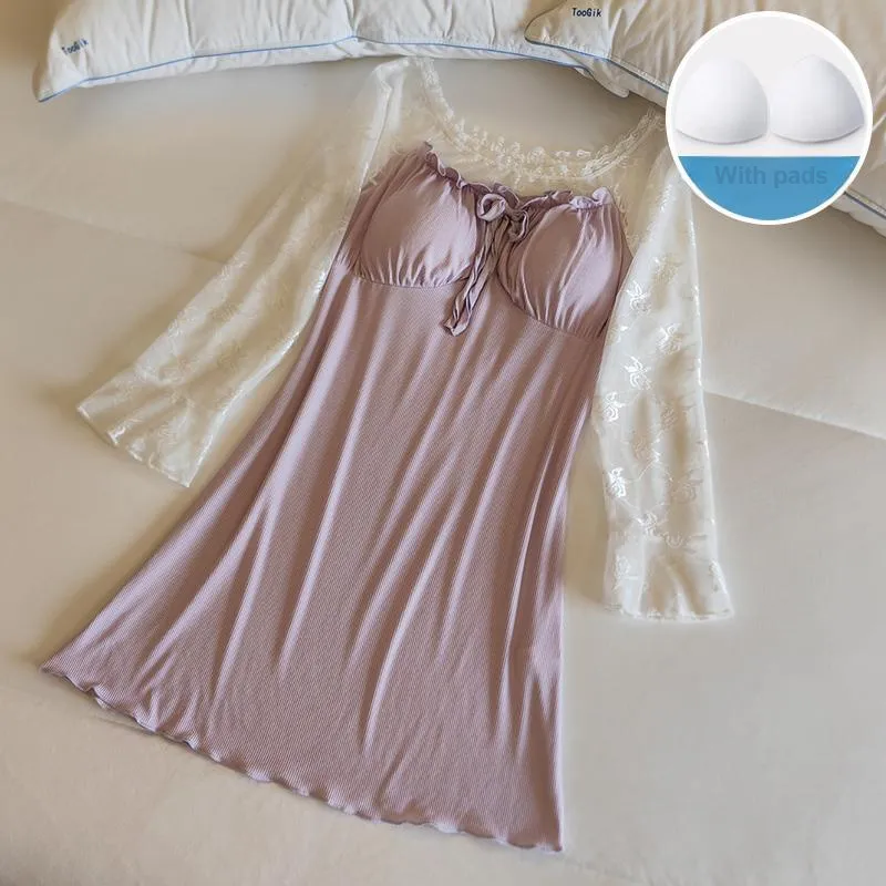 Sleeping Beauty Nightgown Women's Light Purple-2