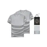 100% cotton 2 Pack (Heather Gray+Heather Gray) Shopping Bag Included