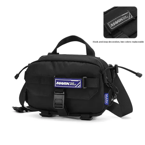 FAIRWHALE Crossbody Bags Black [Replaceable Hook-And-Loop Brand Decoration]