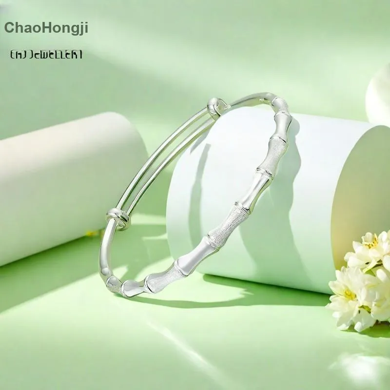 CHAOHONGJI 999 Fine Silver Bangles Women's-2