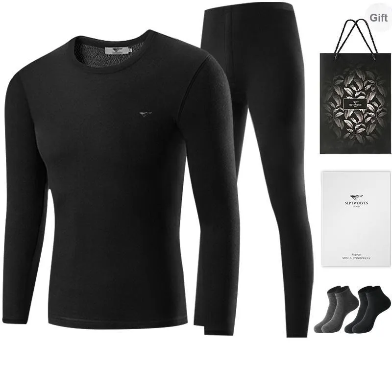 SEPTWOLVES Thermal Set Men's Gift Box Set+Shopping Bag-0