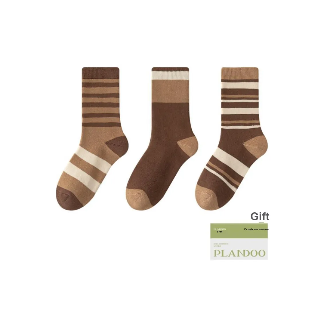 PLANDOO Mid Calf Socks Women's Shopping Bag 3 Pack