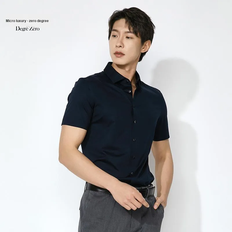 DEGRE ZERO Shirts Men Navy Blue-3