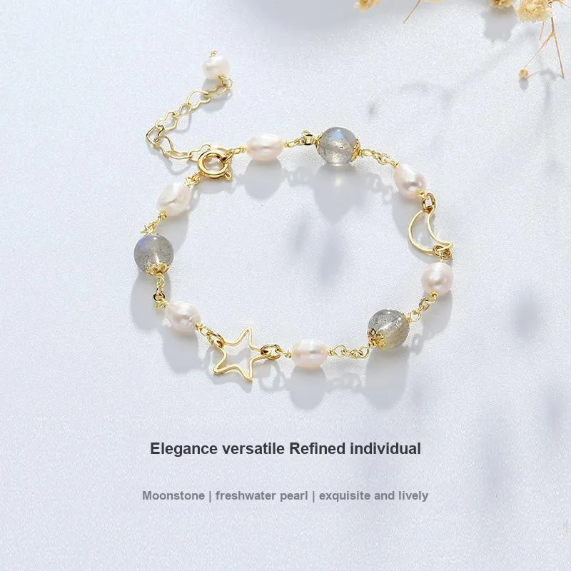 IDOKAWA Freshwater Pearl Bracelets Women's White Gray-1