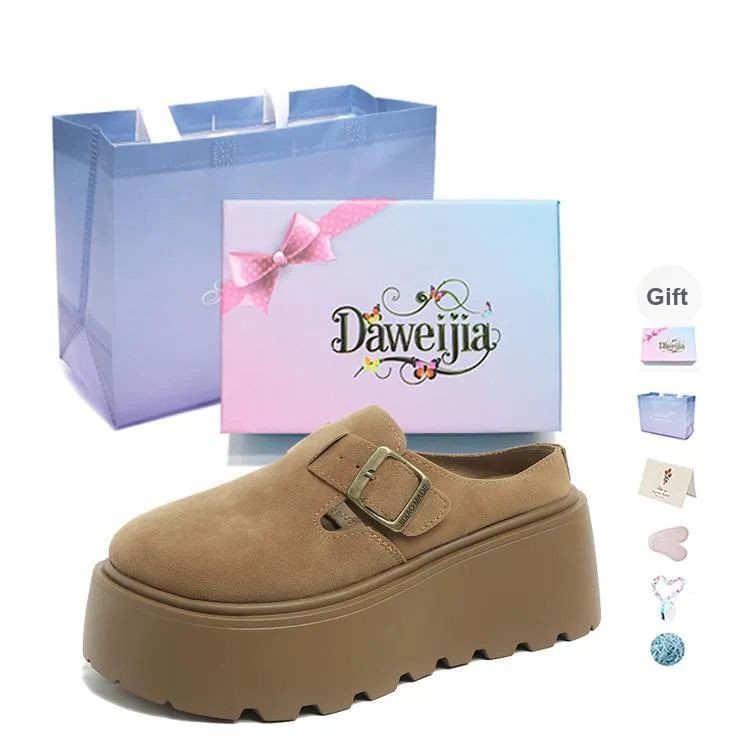 Dawei's House Rubber Sole Slip Resistant Antibacterial Closed Toe Slippers Women's-20