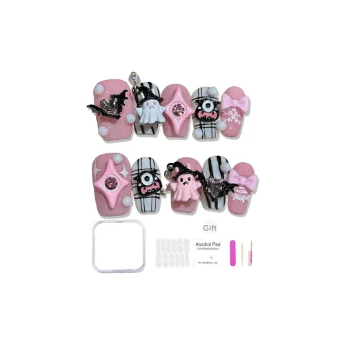 XIAMEIYU Милый Необычный Ручной Работы Искусственный Ногтик Короткий Квадратный 20 мм