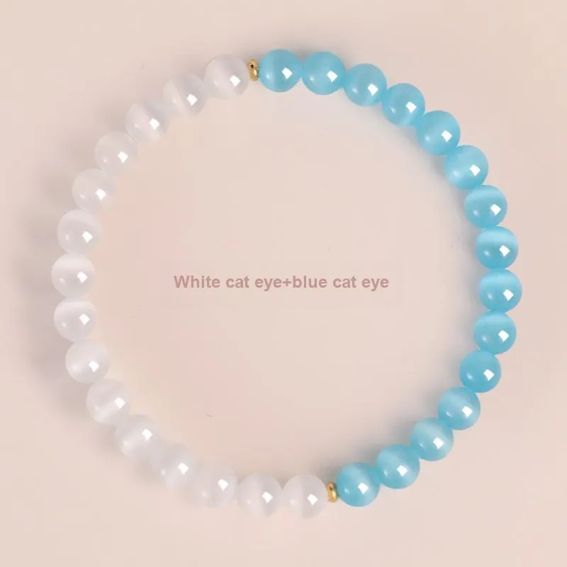 JIUHUASHAN Glass Cat Eye Bracelets Women's-29