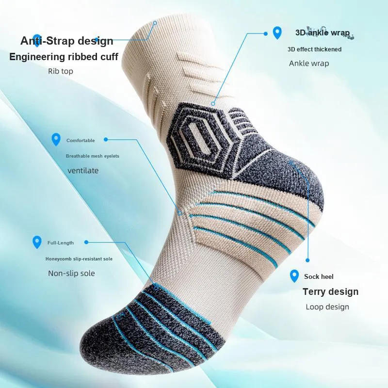 JIAZINI Basketball Socks Men's 3 Pack-1