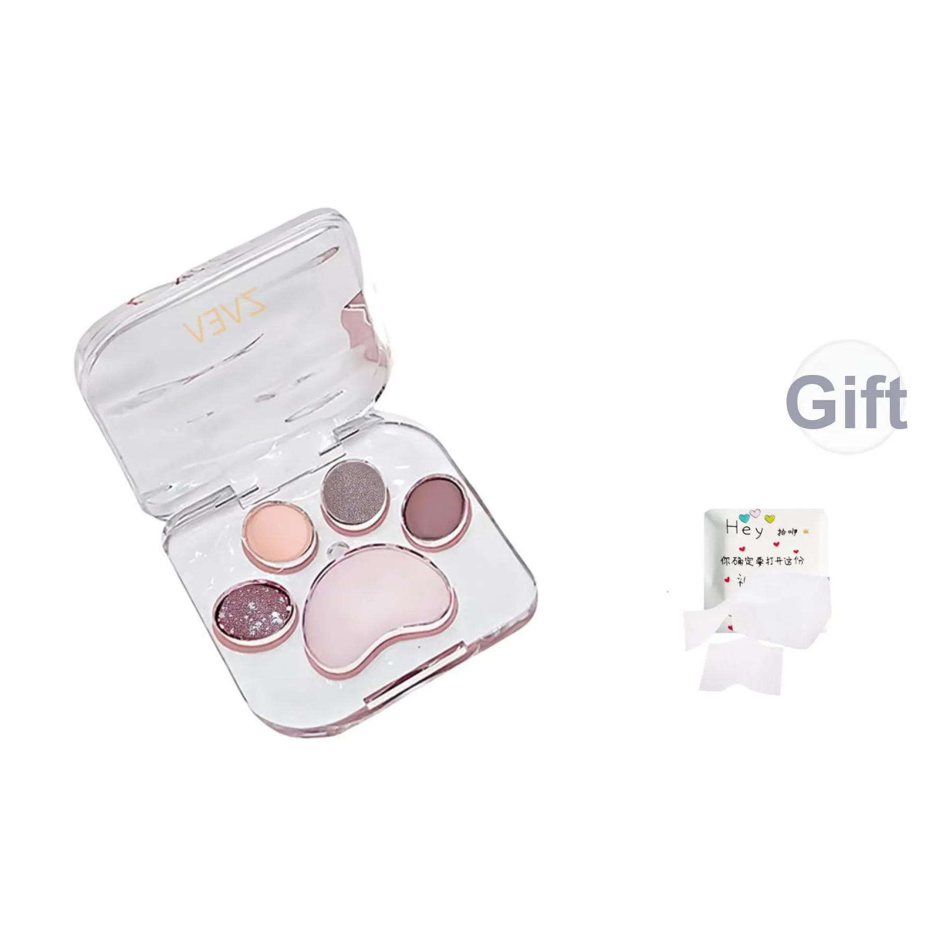 ZVEV FIVE Цвет Cat Claw Eye Shadow Контуринг Макияж Компактная Палетка Легко Смесь Естественный С блестками