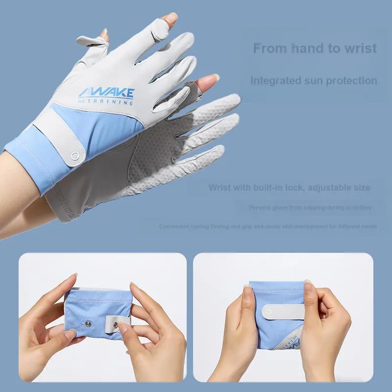 361° Polyamide+Elastane Sports Gloves Unisex Blue Gray/Gray Purple/Light Gray-5