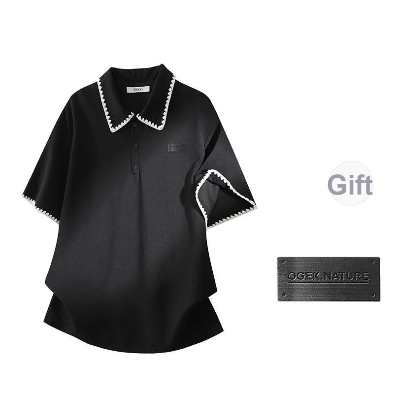 OGEK T Shirt Unisex White Comes With Brooch-2