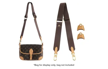 Luxury Care Artisan Workshop Canvas Shoulder Strap Bag Crossbody Bib & Brace Replacement Wide Strap Women's Brown