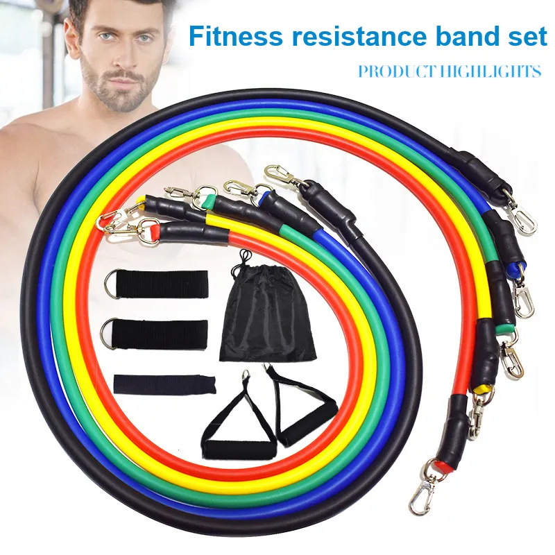 AMYUP Resistance Bands Tpe Home Fitness & Sports Men's Yellow, Green, Red, Blue-6